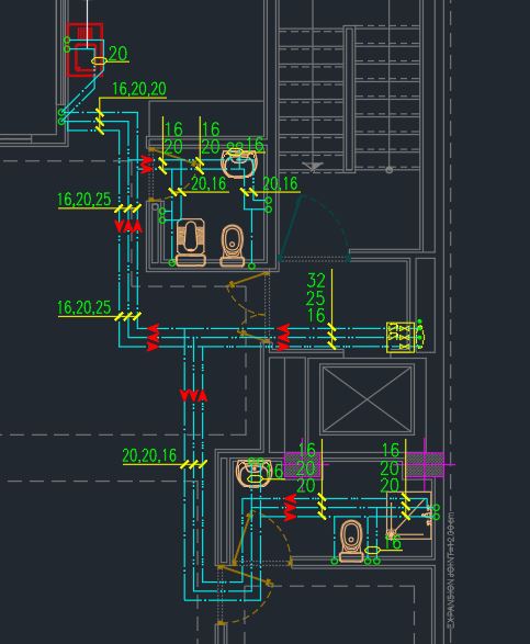 طراحی لوله کشی آب